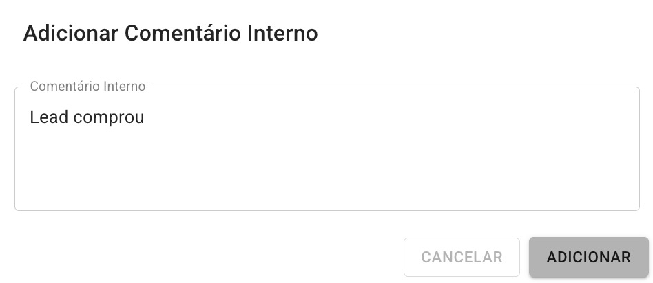 FlowBuilder Formulário Bloco Mensagem Interna